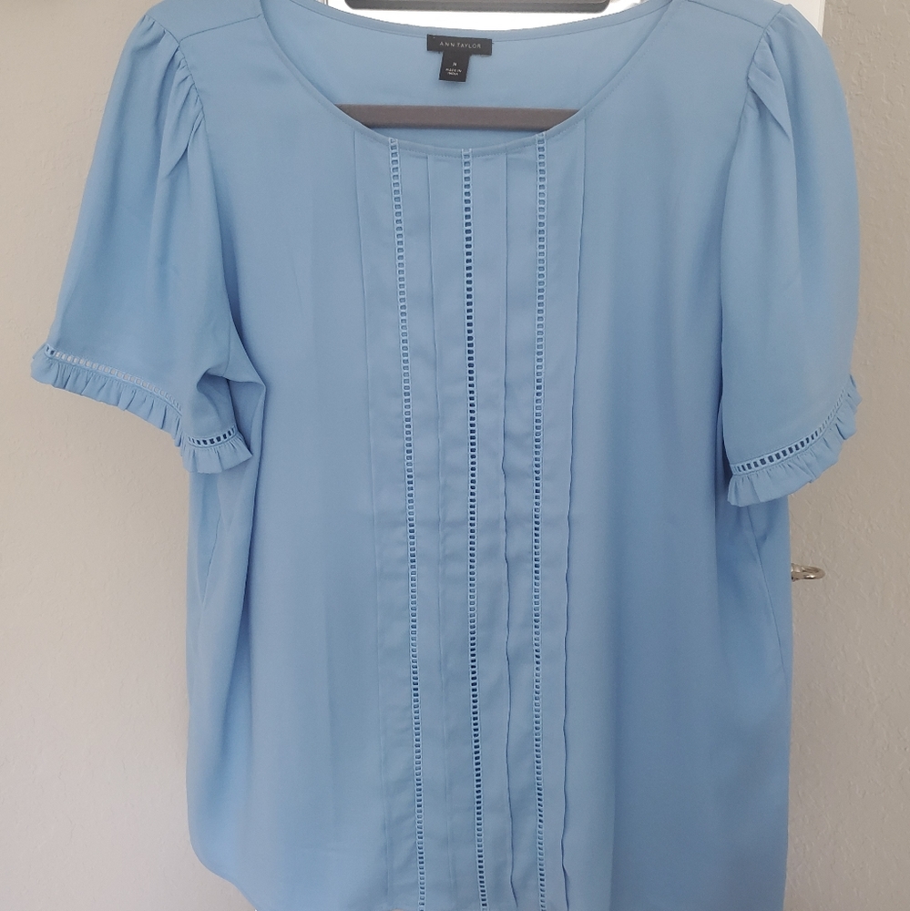 NWOT Ann Taylor French Blue Top